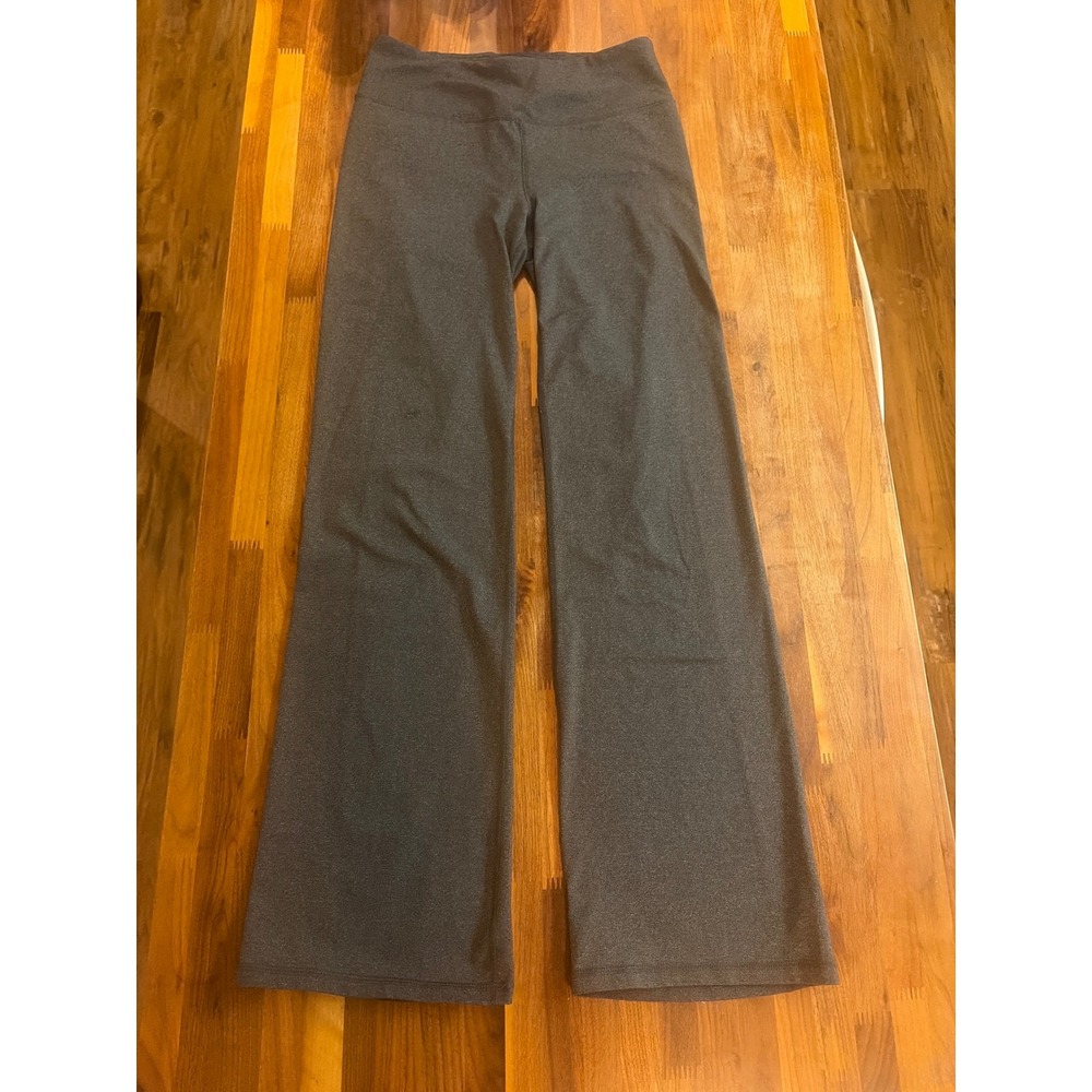 Zella Women Charcoal Gray Heather Wide Leg Yoga Pants Flare Activewear Trousers